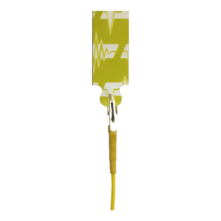 Elektrodenkabel mit Mini-Krokodilklemmen gelb